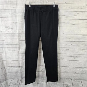Soft Surroundings Womens Pull On Pants Sz Medium Black Cotton Blend Mid Rise - Picture 1 of 7