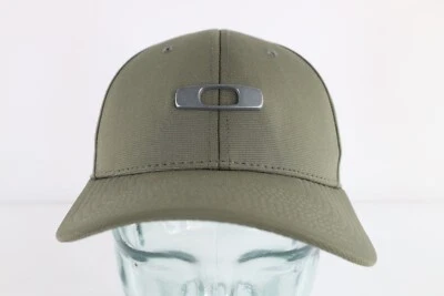 Gorra ajustada elástica vintage Oakley Spell Out metal logotipo O verde talla S/M Foto 1 de 4