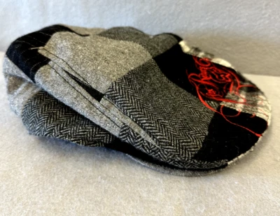 Fox Racing Riders Co. Boné cabbie forrado de lã patchwork chapéu jornaleiro - Imagem 1 de 4