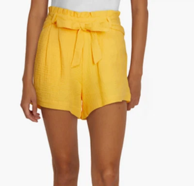 Wildfox 领带腰棉纱纸袋短裤蜂窝全新带标签 98 美元 — 第 1/3 张图片