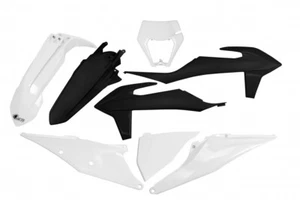 KIT PLASTICHE UFO NERO/BIANCO KTM EXC 125 2020-2021 - Foto 1 di 1