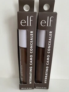 2 Pack ELF Concealer 16 Hr Hydrating Camo Rich Ebony 84844 Full Coverage Satin - Picture 1 of 7