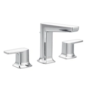 GRIFO FREGADERO DE BAÑO EXTENDIDO MOEN TS8002 VÍA CROMO PULIDO DOS ASAS - Imagen 1 de 1