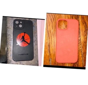 iPhone 14 Jordan Basketball & Orange Silicone Phone Cases Bundle - Picture 1 of 5