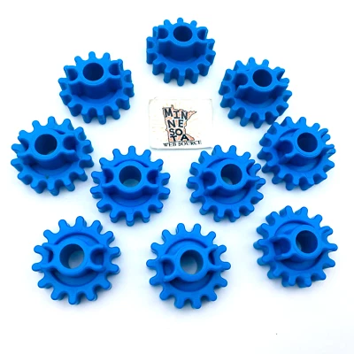 10 Knex Small 1" Light Blue Locking Gears - K'nex Education Replacement Parts - Image 1 of 3
