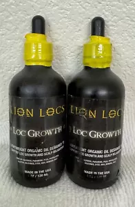 (2) LION LOCS HAIR LOC GROWTH OIL AND SCALP RELAXER 4 OZ EA - Picture 1 of 4