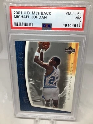 2001 Upper Deck MJ’s Back #MJ-51 Michael Jordan PSA 7 (only 10 in all grades) - Image 1 of 2
