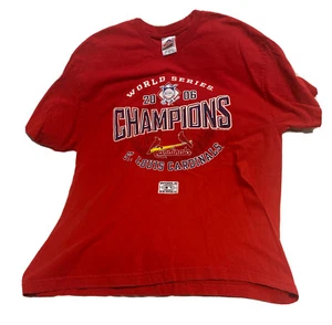 Vintage St Louis Cardinals 2006 World Series Champions Size XL T-shirt - Picture 1 of 6