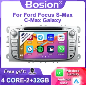 32GB For Ford Focus S-Max C-Max Galaxy Autoradio CarPlay Navi Android14 RDS DAB+ - Imagen 1 de 17