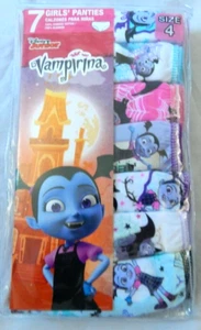 Girls Panties Vampirina 7 Pair Size 4 Disney Underwear Set Briefs Vee Hipster - Picture 1 of 12