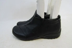 Rieker Womens Size 38 EUR Black Leather Zip Ankle Fashion Boots Bootie - Picture 1 of 11