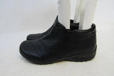 Rieker Mujer Talla 38 EUR Negro Cuero Cremallera Tobillo Moda Botas Botín Foto 1 de 4