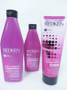 REDKEN COLOR EXTEND MAGNETICS SHAMPOO 10.1 OZ & CONDITIONER 8.5 OZ & MEGA MASK - Picture 1 of 2