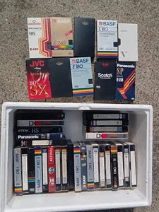 Blank VHS Video Tapes Bulk Lot of 38 Most 180 minutes record over them - Picture 1 of 3