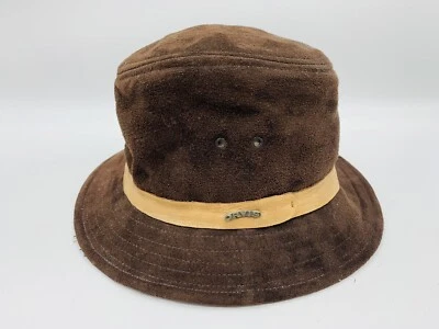 Sombrero Fedora Orvis Cuero Marrón Genuino Unión Hecho en EE. UU. Pequeño/Mediano Foto 1 de 4