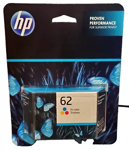 HP 62 TRI COLOR Yield Ink Cartridge (C2P06AN#140) - SEALED -EXP: MAY 2023 - Picture 1 of 3
