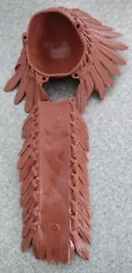 1960's-70's Auth/Orig Marx Johnny West Geronimo Feather Head Dress w/ Tail - Picture 1 of 5