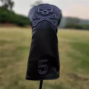 1 Stück Golf Fairway Holz Head Cover Totenkopf #5 Holz Schläger Headcover FW Abdeckung für die meisten - Bild 1 von 5