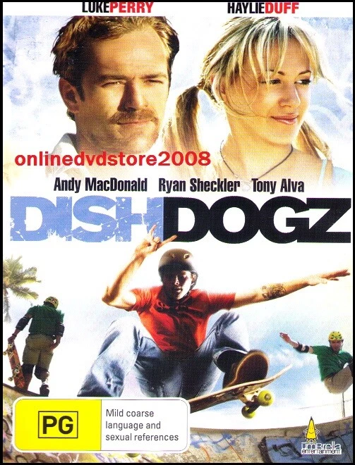 DISH DOGZ Luke PERRY Haylie DUFF Marshall ALLMAN Skateboarding Film DVD Dishdogz - Image 1 of 1