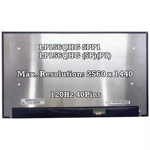 LP156QHG-SPP1 LP156QHG (SP)(P1) Laptop LCD Screen Replacement Panel Matrix - Picture 1 of 2