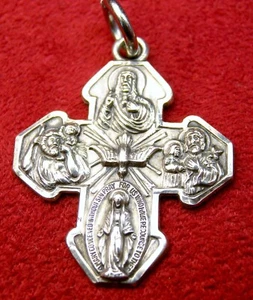 Chaplain's Vintage Sterling WWII GI’s St. Christopher Catholic Miraculous Medal - Picture 1 of 13