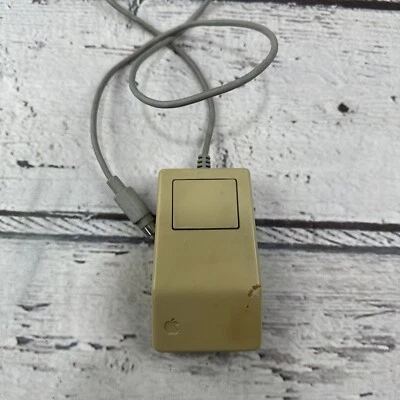 Vintage Apple Macintosh Model G5431 Desktop Bus Mouse Roller Ball As Is Yellowed - Image 1 of 4