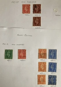 gb George VI stamps 11 used With Watermarks Sideways Or Inverted (lot 953) - Picture 1 of 1