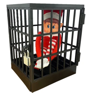 Jail Prison Cell & Padlock For Naughty Elf Doll (Not Inc) Badly Behaved Elves  - Picture 1 of 4