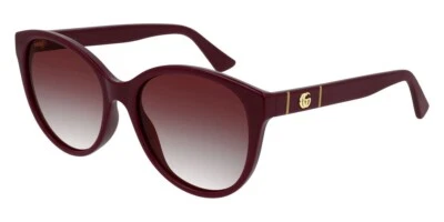 NUEVO Gafas de sol Gucci GG0631S 003 diseño de lentes doradas/violetas borgoña 56 mm Foto 1 de 2