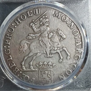 Olanda Olanda Ducaton Cavaliere Argento 1775 PCGS XF Dettaglio - Foto 1 di 6