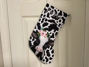 Personalisierter Strumpf mit Kuhmotiv - Bild 1 von 1