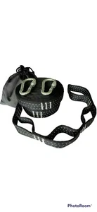Cutequeen Hammock Tree Straps - Heavy Duty Black w/White stitches 34 loops - Picture 1 of 6