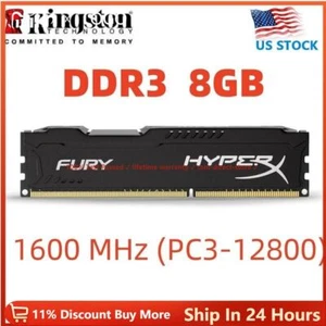 HyperX FURY DDR3 8GB 16GB 32GB 1600 MHz PC3-12800 Desktop RAM Memory DIMM 240pin - Picture 1 of 15