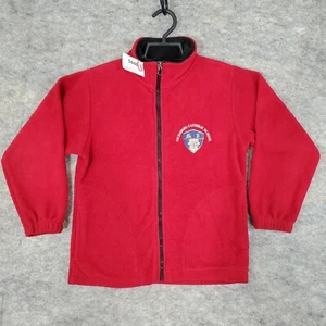Vicksburg Catholic School Fleece Jacket Unisex Youth Small 6/8 Red Zip-up Logo - Picture 1 of 8