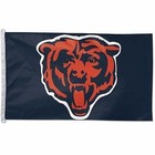 Chicago Bears football double face intérieur extérieur drapeau 3 x 5 pieds logo tête d'ours