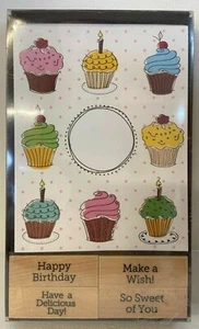 Hero Arts Cupcake Cards With Message Stamps CK204 - Picture 1 of 1
