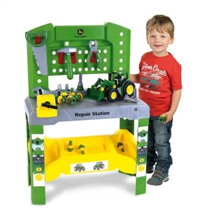 John Deere Kids 75pc Tool Workshop Repair Station 3+ - Picture 1 of 2