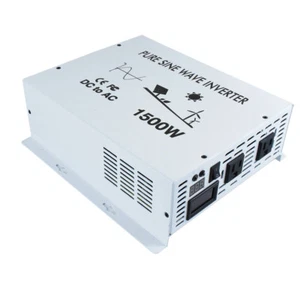 Inverter di potenza onda sinusoidale pura 1500W 24VDC a 110/120VAC convertitore solare casa camper - Foto 1 di 10