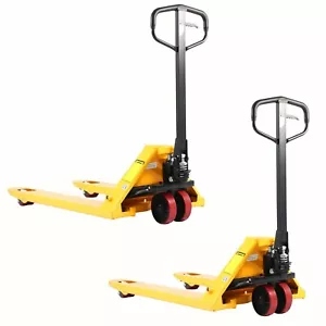 Manual Pallet Jack 2 PCS 6600lb Hand Pallet Truck W/ Hydraulic Pump 48x27" Fork - Picture 1 of 7