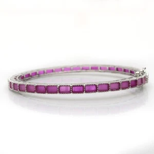 Eleganter CZ Armreif Armband 1 Stück mit quadratisch geschliffenen Steinen - in 4 Farben erhältlich - Bild 1 von 40