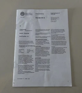 Manual De Instalación Enganche De Remolque VW Passat B6 Tipo 3C0 - Imagen 1 de 1
