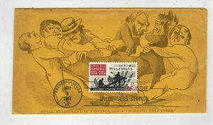 CIVIL WAR PATRIOTIC - RARE GENUINE Cover REBEL ENLISTMENT in VIRGINIA & 1181 FDC - Picture 1 of 1