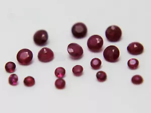 1x Natural Burma Ruby Round 2mm 3mm Loose Gemstone Rich Red Precious Calibrated - Picture 1 of 14