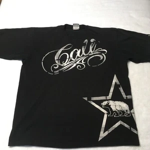 Cali INK Heavy California Bear star Graphic Black T shirt Size 2XL - Picture 1 of 8