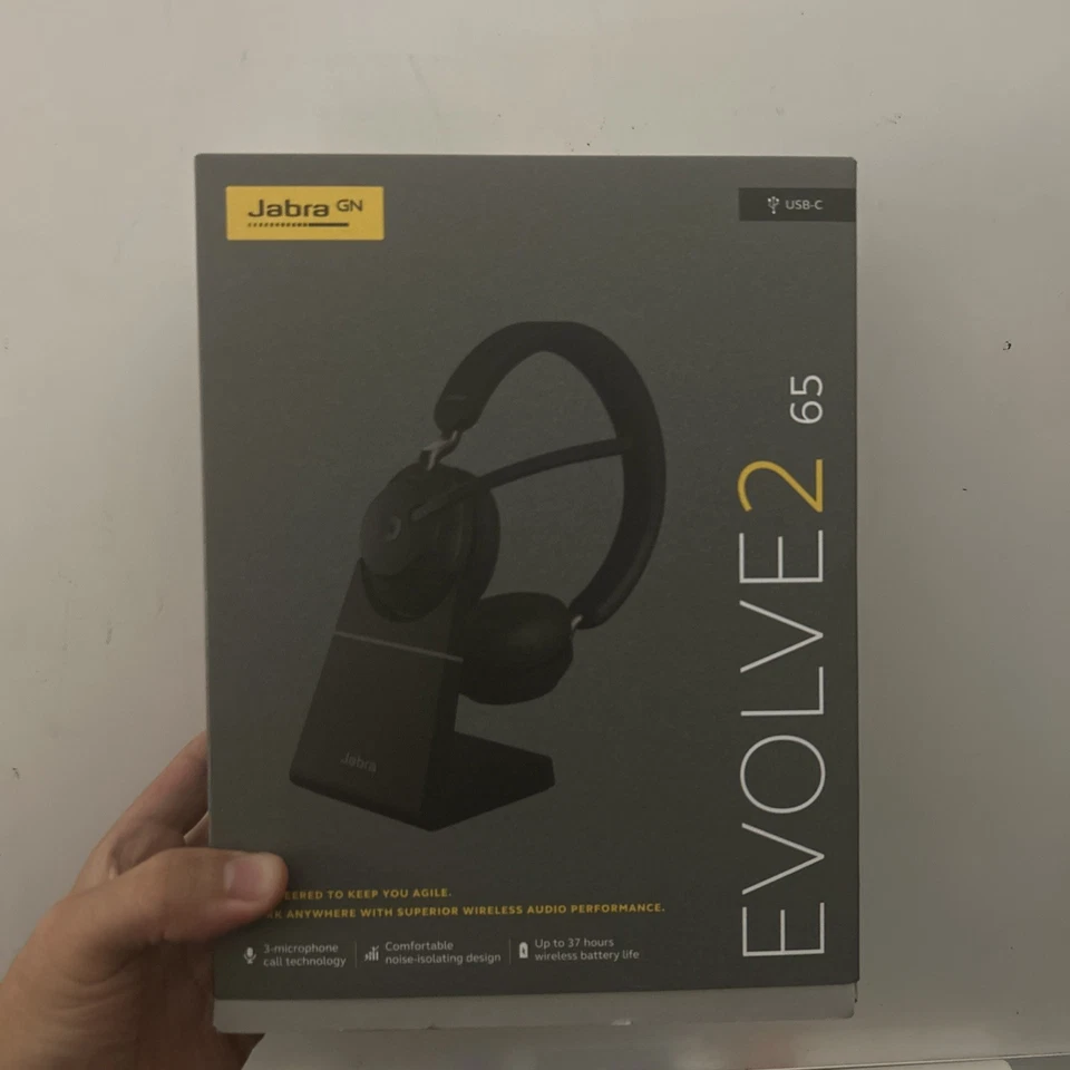 Jabra Evolve2 65 MS USB-C Bluetooth Stereo Headset Black Wireless 26599-999-889 - Image 1 of 1