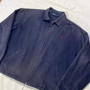 Chaqueta Polo Ralph Lauren De Colección Para Hombres XL Azul Marino Harrington Bombardero Envejecido - Imagen 1 de 18