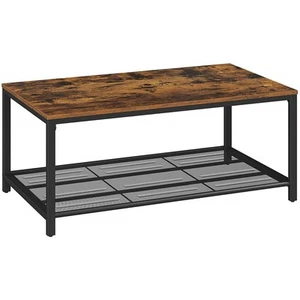 Vasagle Coffee Table With Steel Frame 106X60X45Cm For Living Room - Rustic Brown - Picture 1 of 5