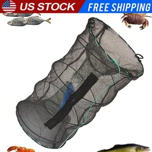 Fishing Bait Trap Crab Net Crawdad Shrimp Cast Dip Cage Fish Minnow Foldable - Picture 1 of 12
