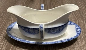 Vintage Flow Blue Villeroy & Boch Mettlach Sauciere, Budrun, Ceschutzt - Bild 1 von 4
