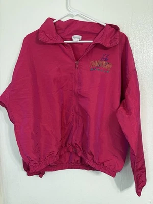 De colección Envolvedores Corporales Rosa Cremallera Cortavientos Talla Grande Con Bolsillos Campeón Bailarín Foto 1 de 4